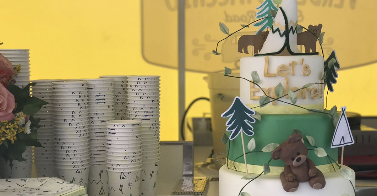festa a tema glamping