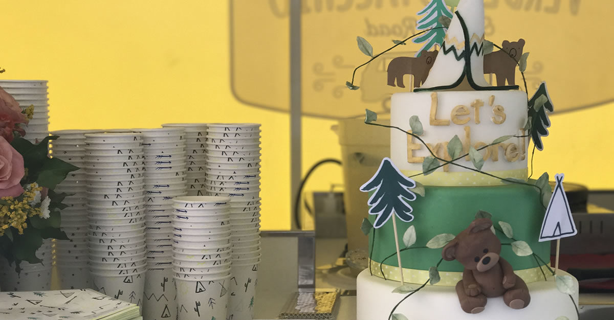 festa a tema glamping