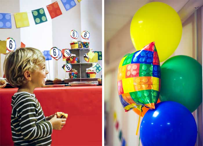 festa a tema costruzioni palloncini