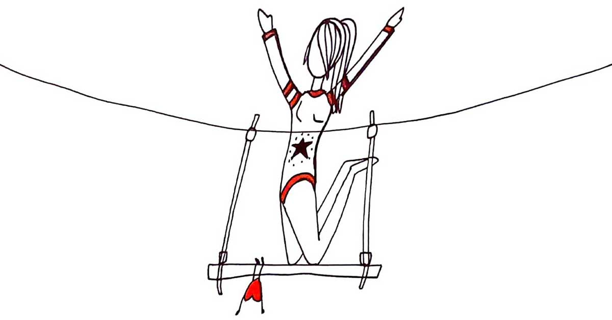 donne che devono fare acrobazie