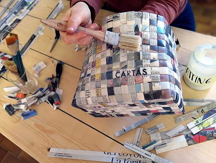 borsette di carta fatte a mano